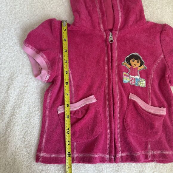 Dora the Explorer-Universal Studios-toddler Girl-Swim CoverUp-pink-pockets-3t/4t - Picture 10 of 11